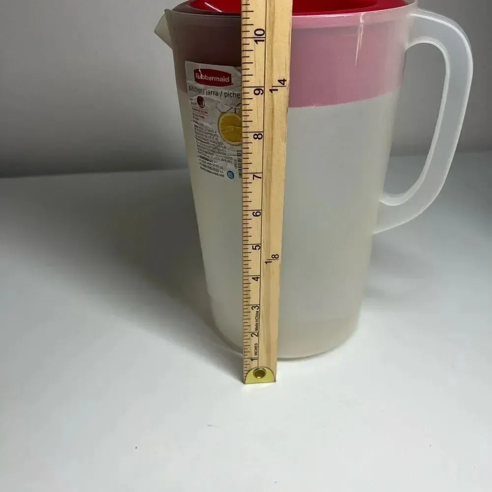 Rubbermaid 1 Gal. Simply Pour Plastic Pitcher With Multi-function Lid